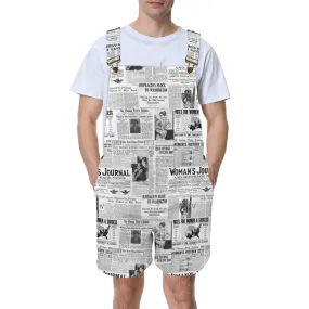 2 women suffrage 9k by 9k-Recovered Unisex Shorts Suspender Jumpsuit (Model L78)