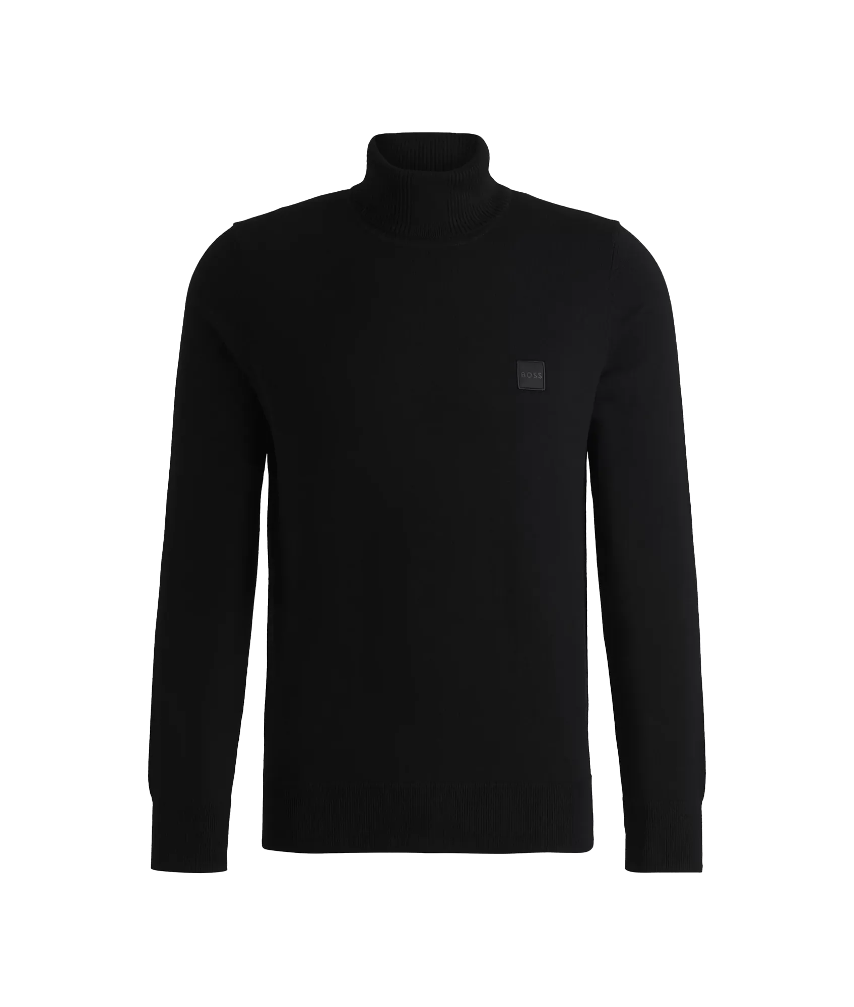 Akiro Rollneck Regular-fit Sweater in Cotton and Cashmere - Black