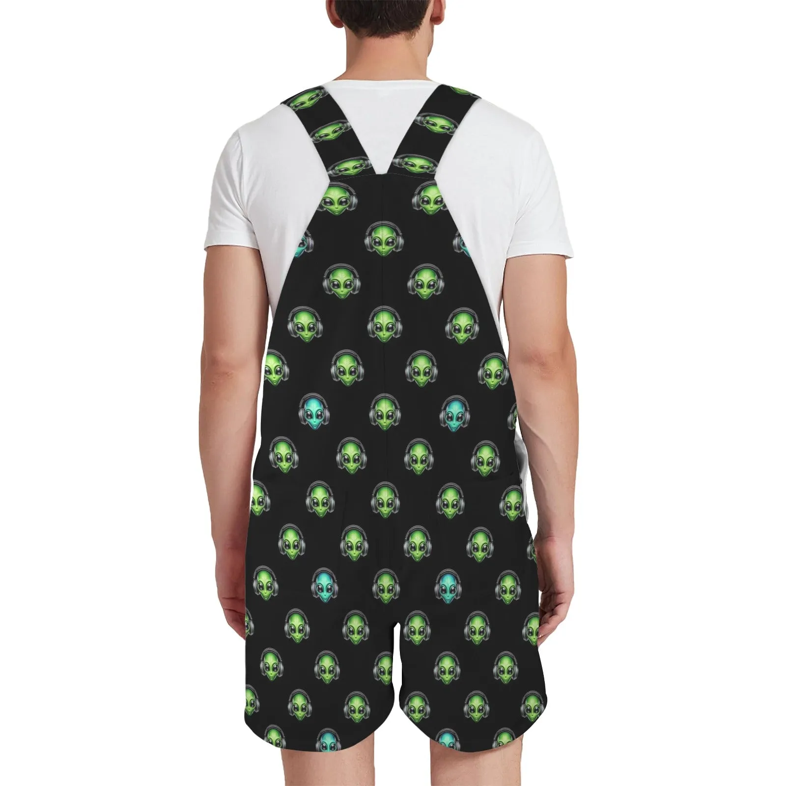 alien listener 2 Unisex Shorts Suspender Jumpsuit (Model L78)