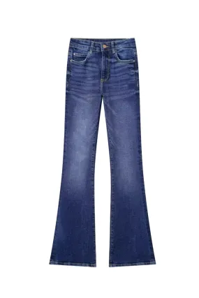 'Alina' High-Waist Flared Denim Pants (3 Colors)