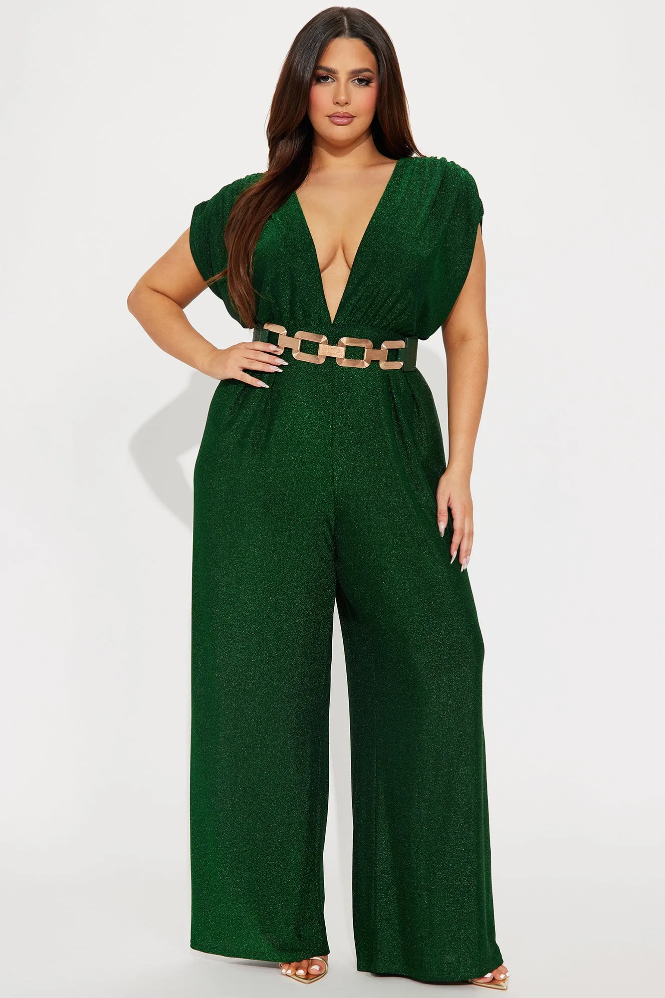 All That Sparkles Jumpsuit - Hunter