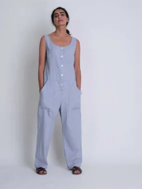 Amber Cotton Striped Jumpsuit | Indigo