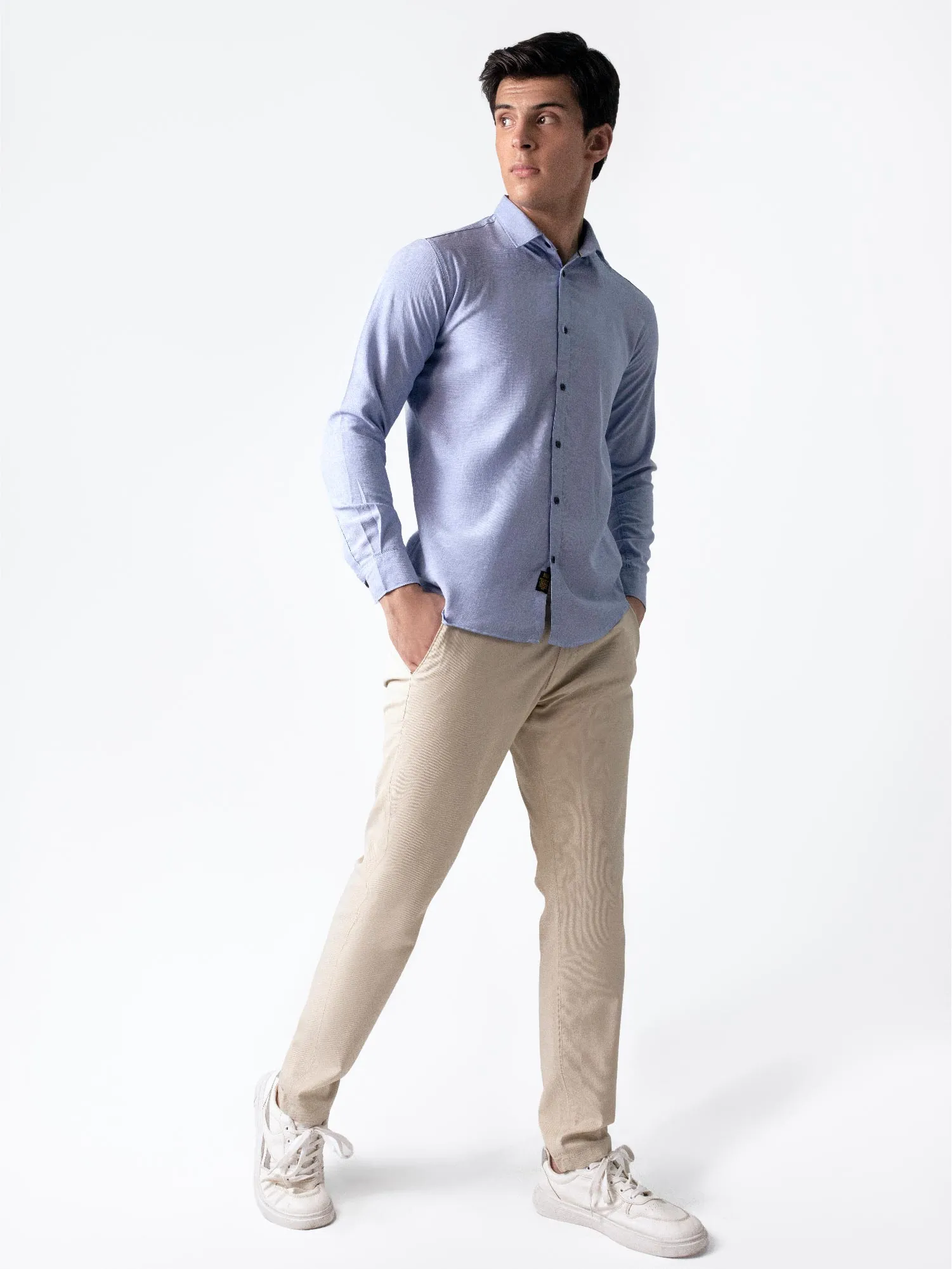 Beige Slim Fit Chino Pants