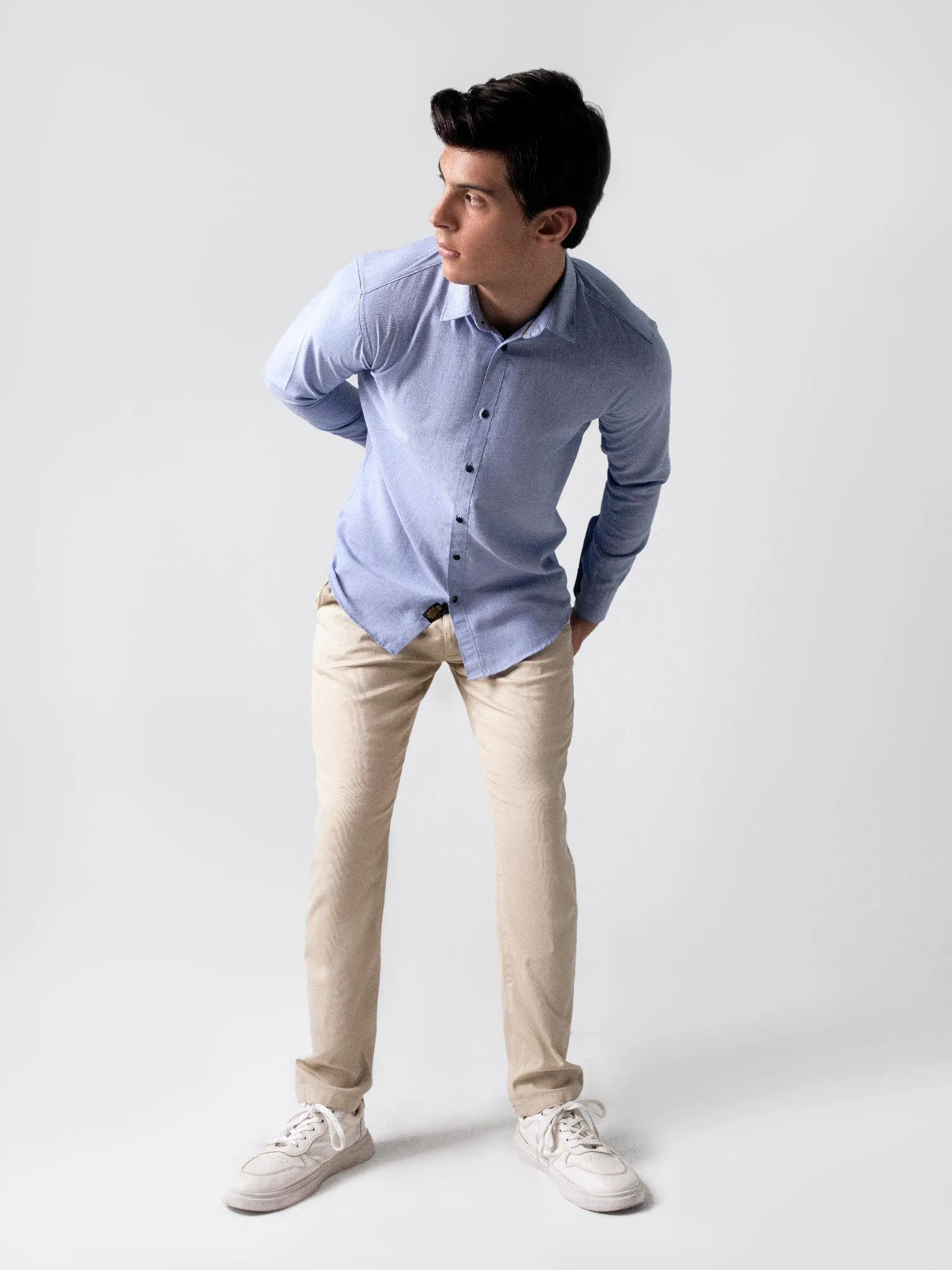 Beige Slim Fit Chino Pants