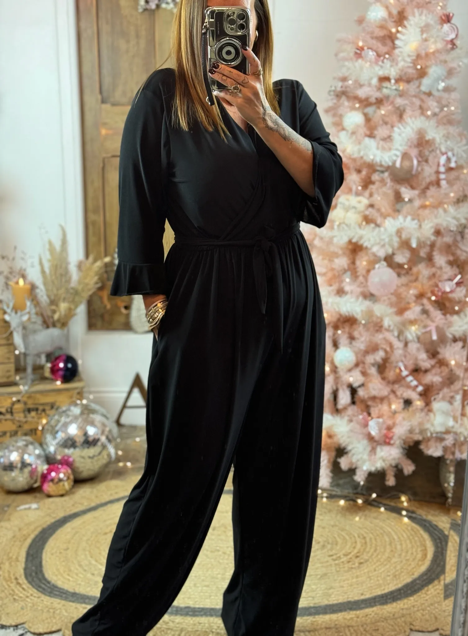 Black Frida Wide Leg Jumpsuit