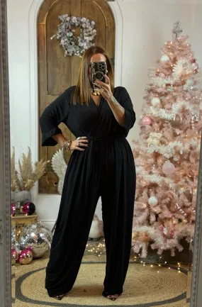 Black Frida Wide Leg Jumpsuit