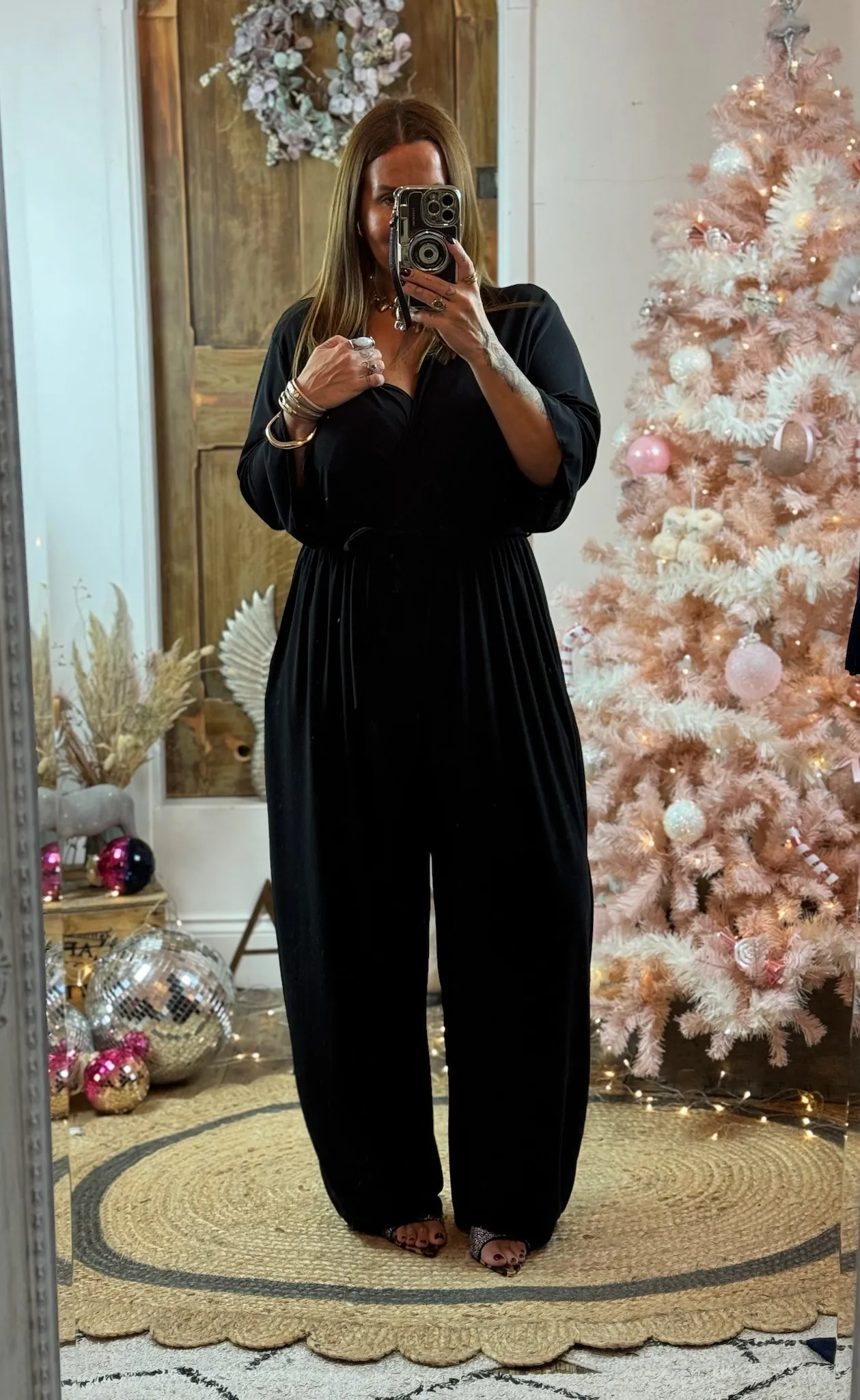 Black Frida Wide Leg Jumpsuit