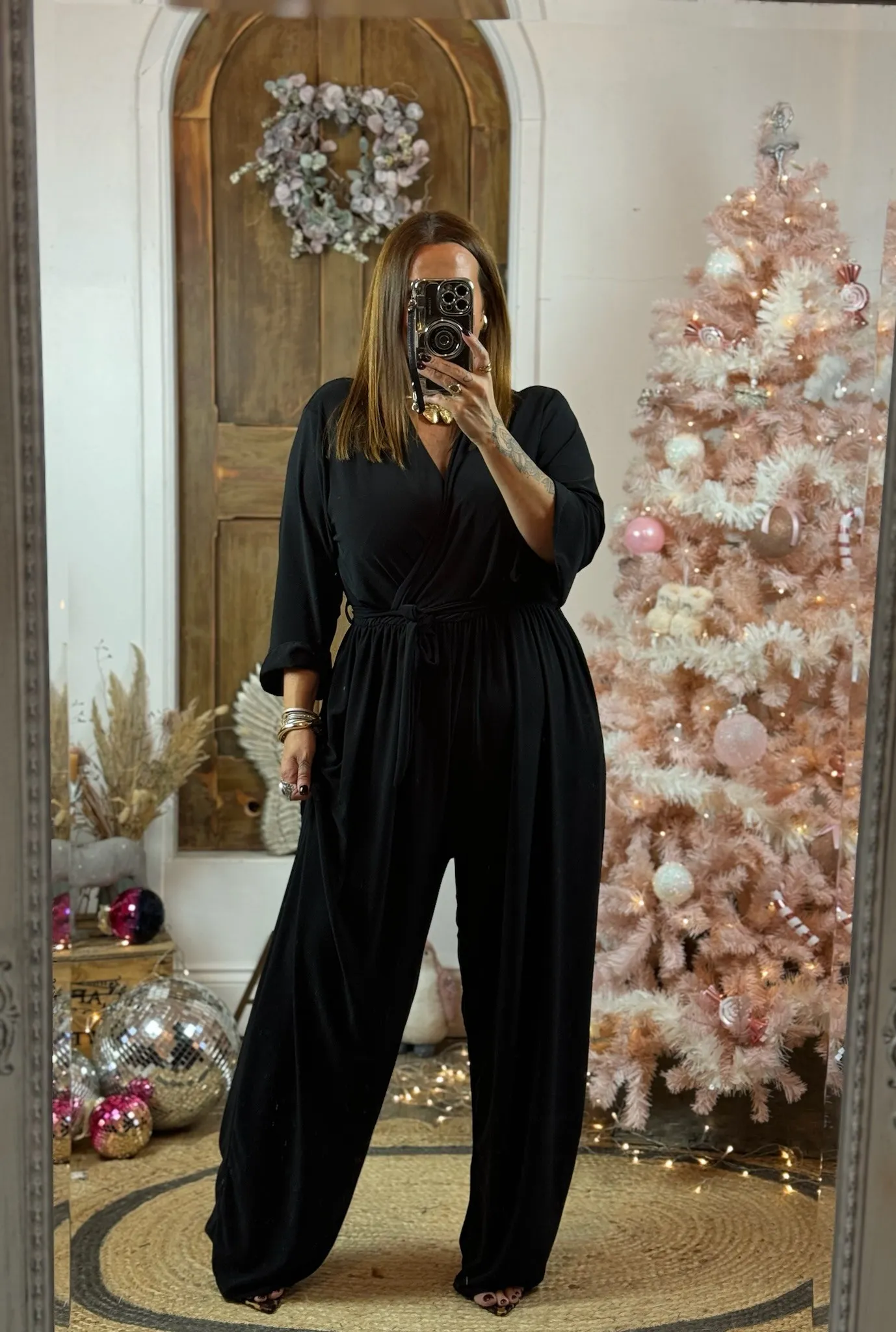 Black Frida Wide Leg Jumpsuit