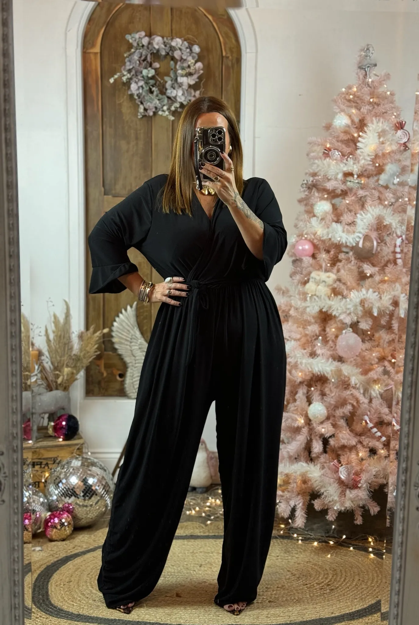 Black Frida Wide Leg Jumpsuit