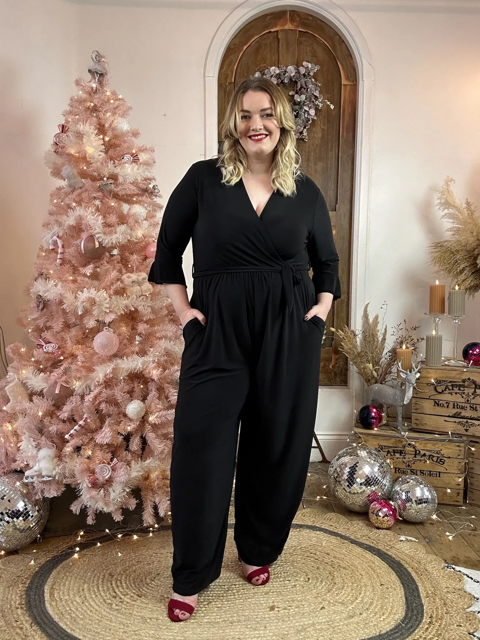 Black Frida Wide Leg Jumpsuit