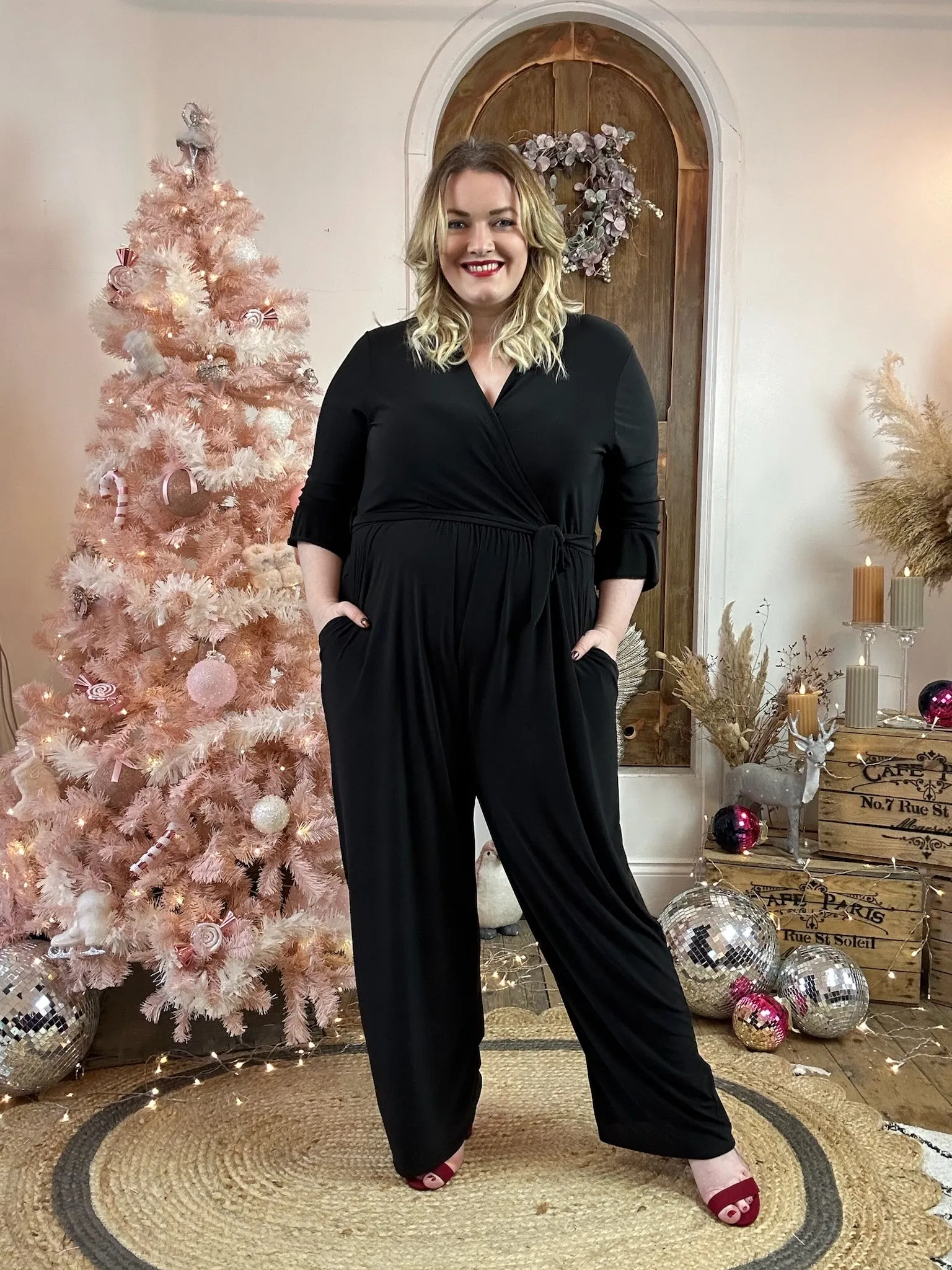 Black Frida Wide Leg Jumpsuit