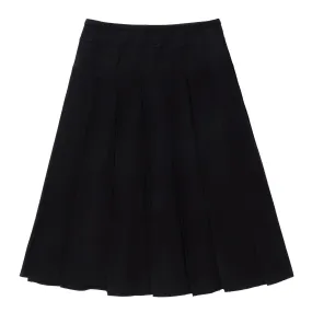 Black Jersey Pleated Skirt