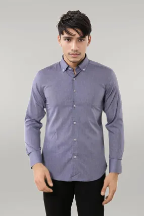 Blue Plain Linen Men's Shirt | Wessi