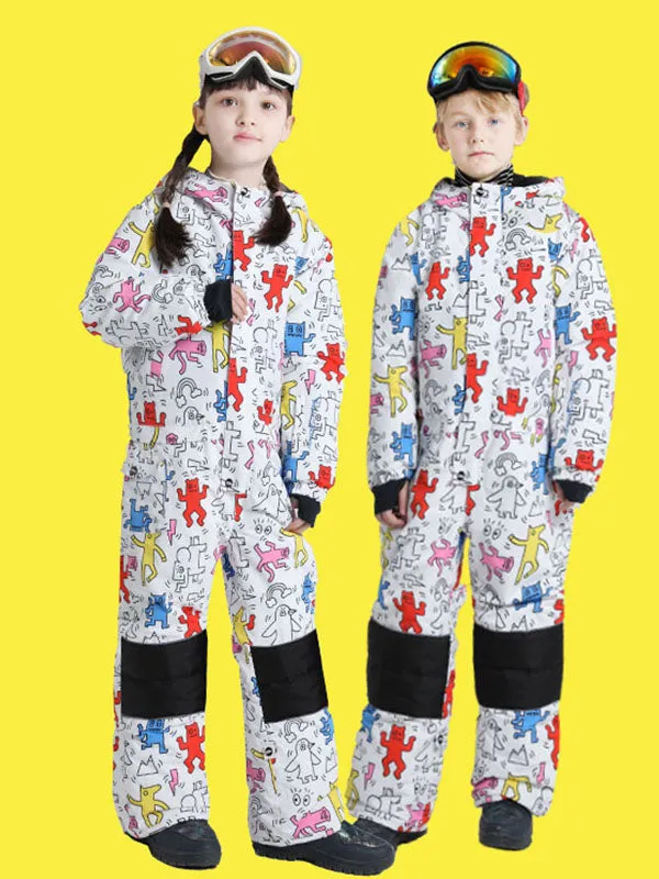 Boy & Girls Unisex Phibee One Piece Stylish Ski Suits Winter Jumpsuit Snowsuits