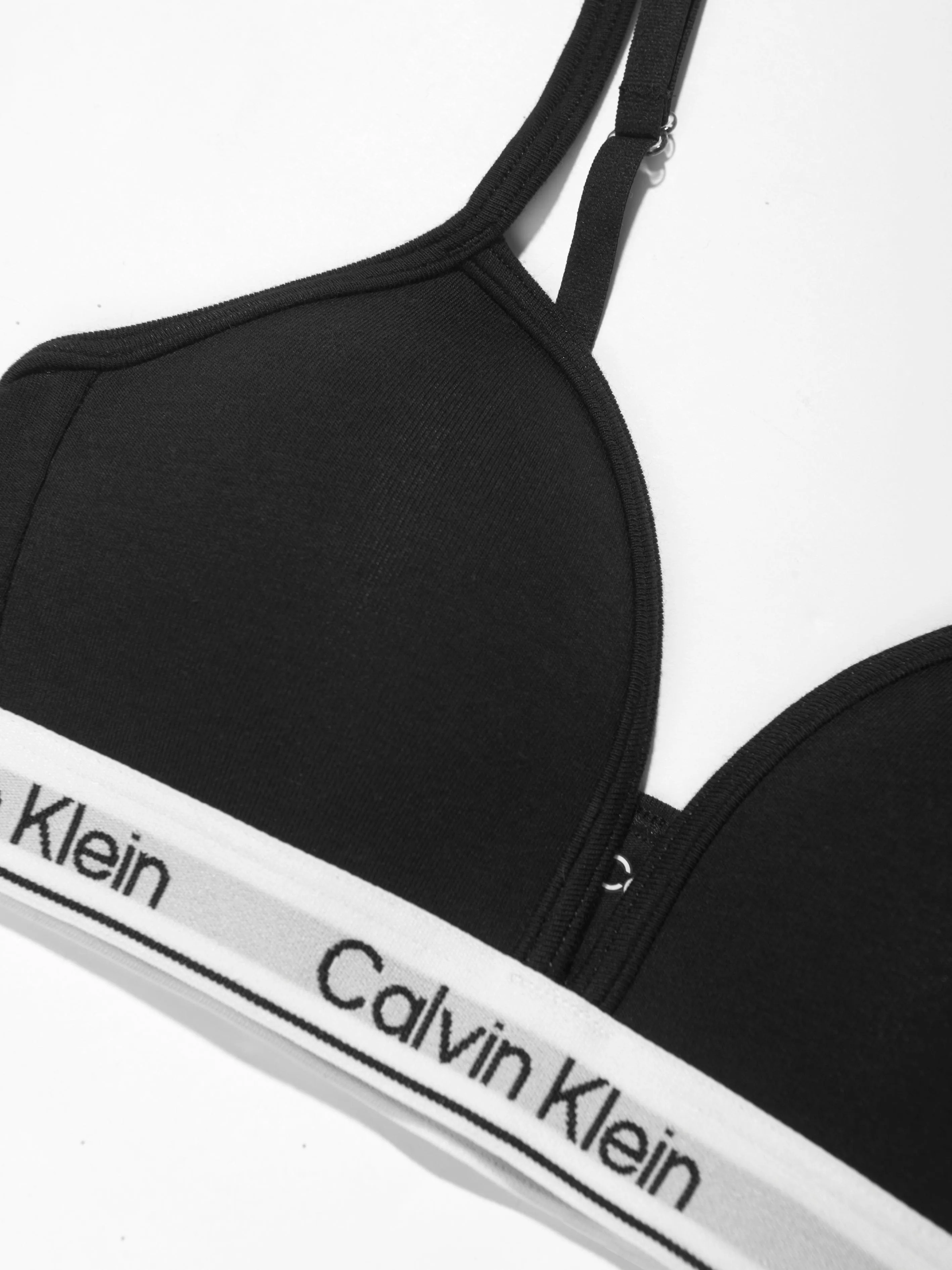 Calvin Klein Girls Triangle Bra in Black