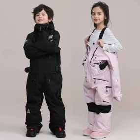 Children One-Piece Ski Suit Girl Boy Outdoor Snow Jumpsuits