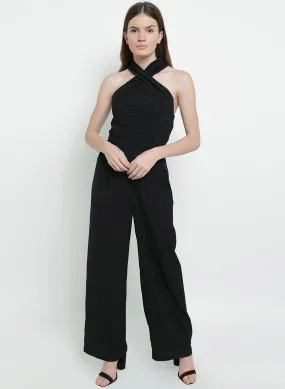 Clairecriss Cross Halter Neck Jumpsuit