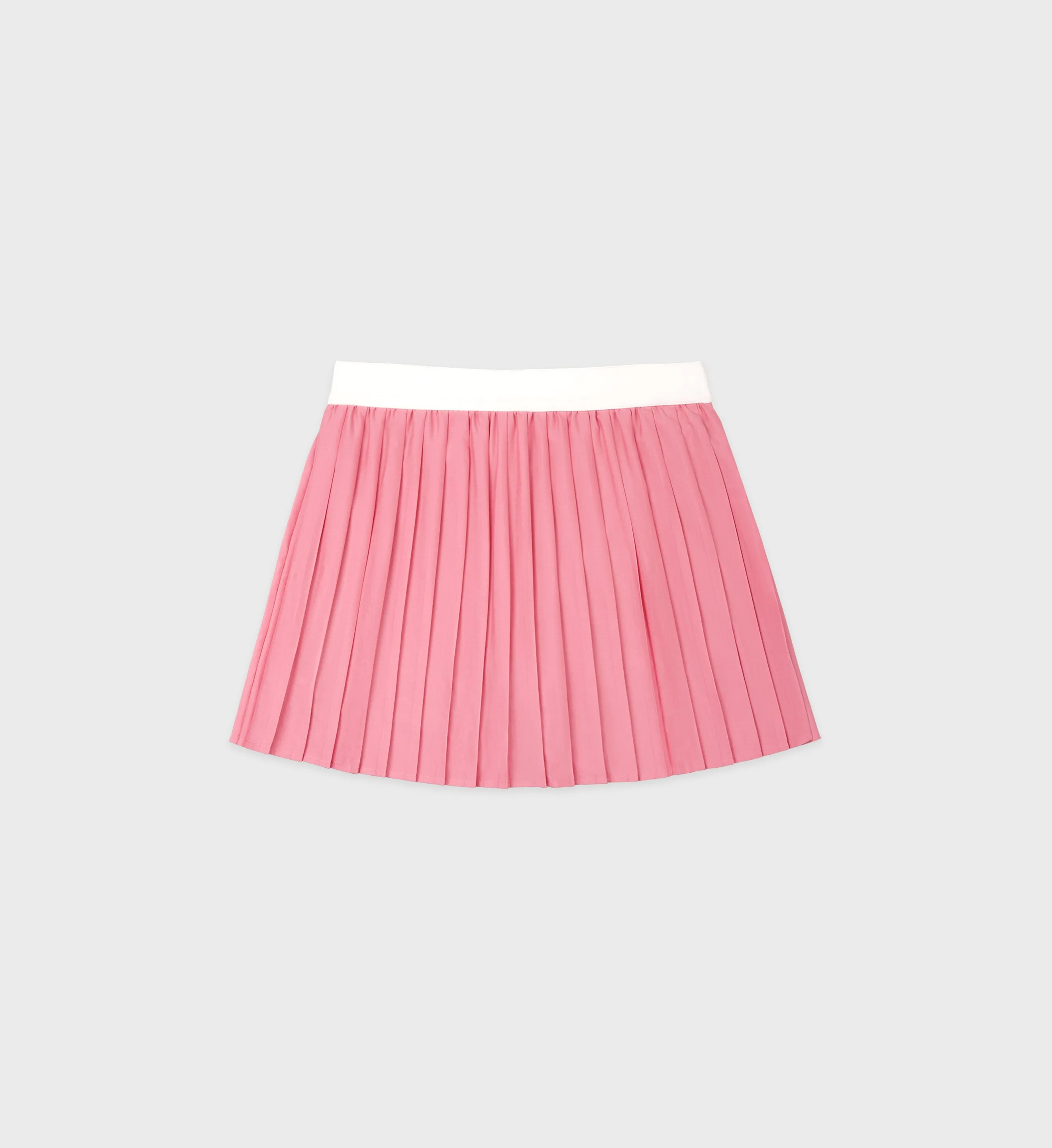 Classic Logo Pleated Tennis Skirt - Pink/White