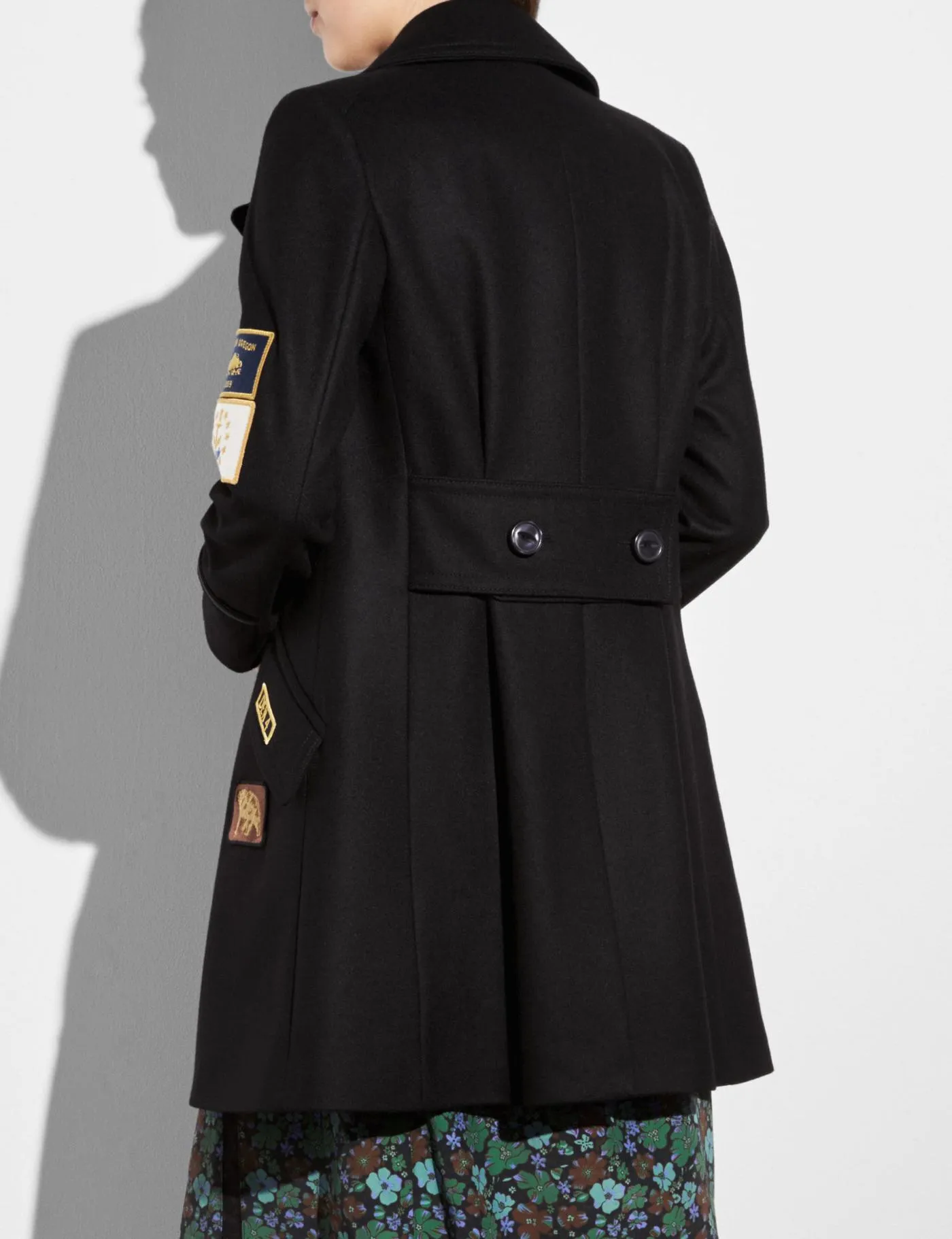 COACH Military Patch Naval Coat