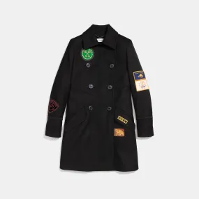 COACH Military Patch Naval Coat