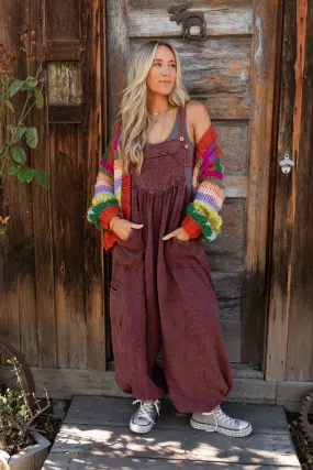 Coastal Muse Wide Leg Jumpsuit - Plum