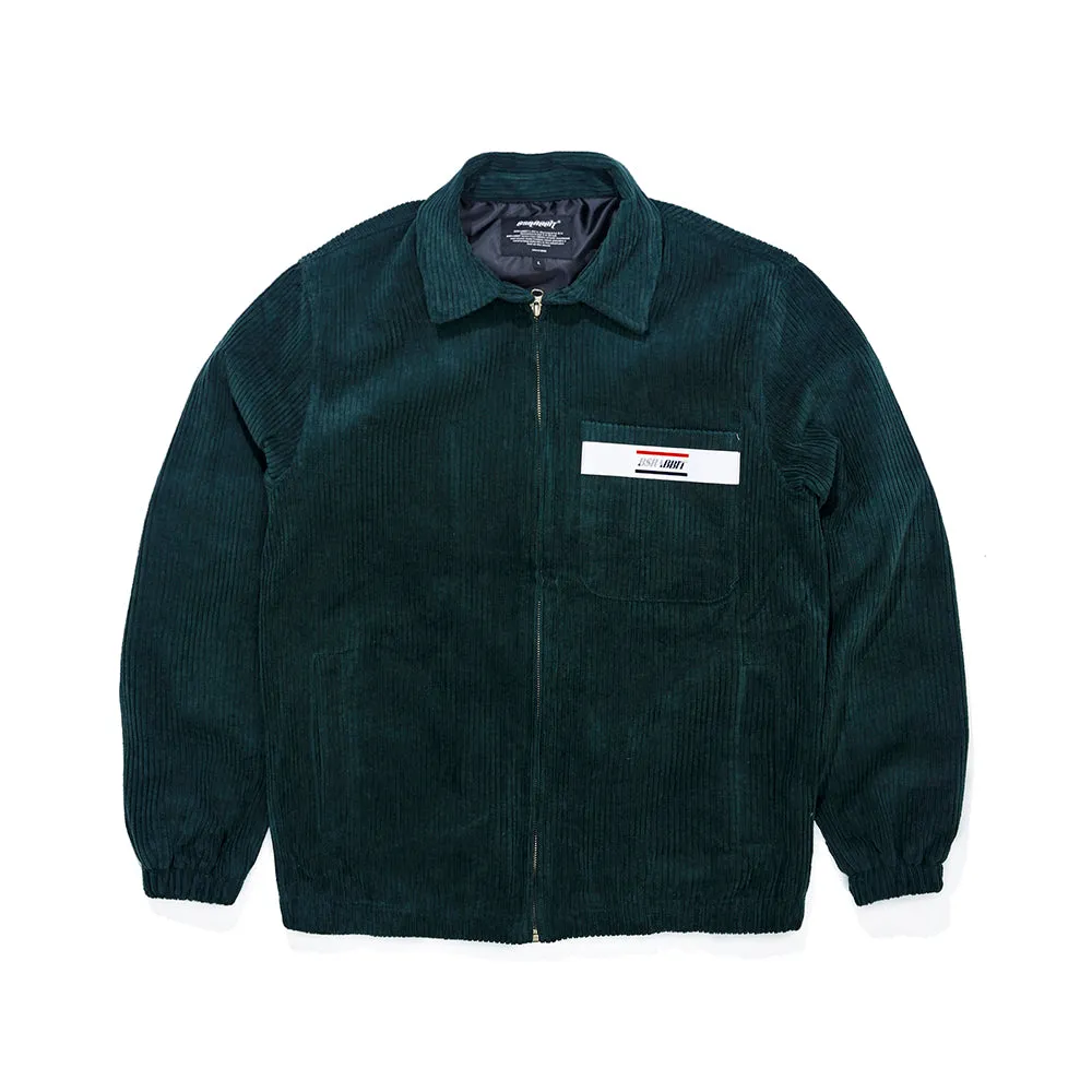 CORDUROY COLLAR JACKET GREEN