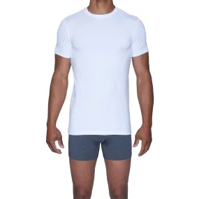 Crew Neck Undershirt in White by Wood Underwear