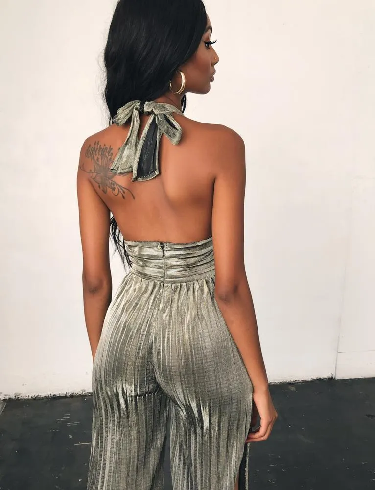 Crystal Jumpsuit - Metallic