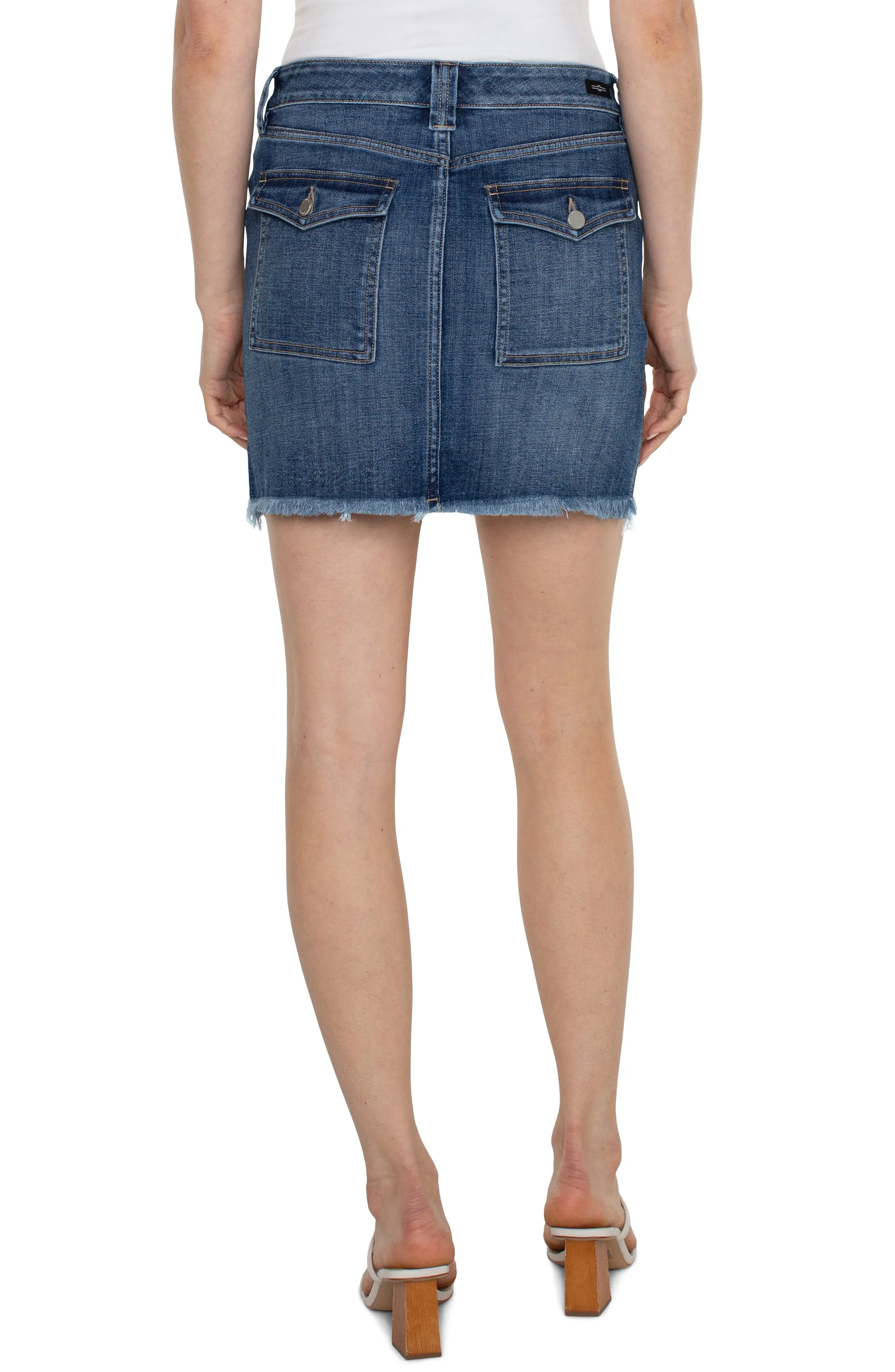 Denim Cargo Skirt