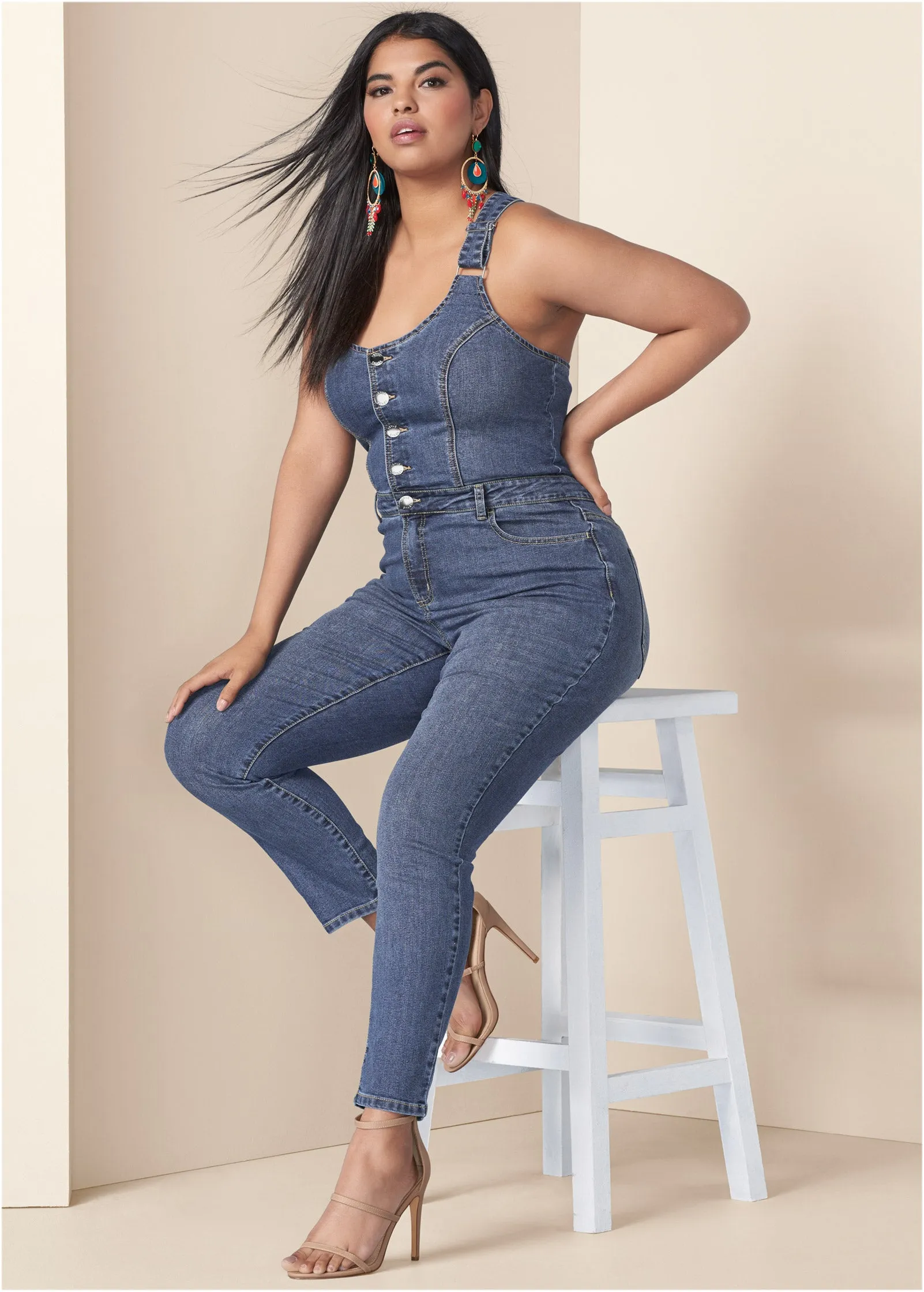 Denim Overalls - Medium Wash