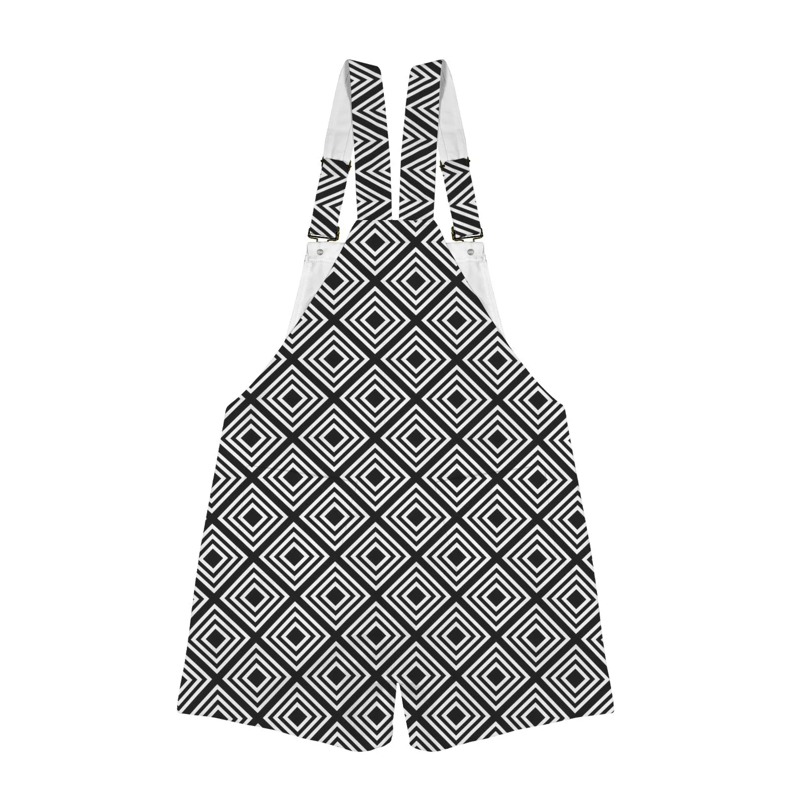 diamond back print 20 Unisex Shorts Suspender Jumpsuit (Model L78)