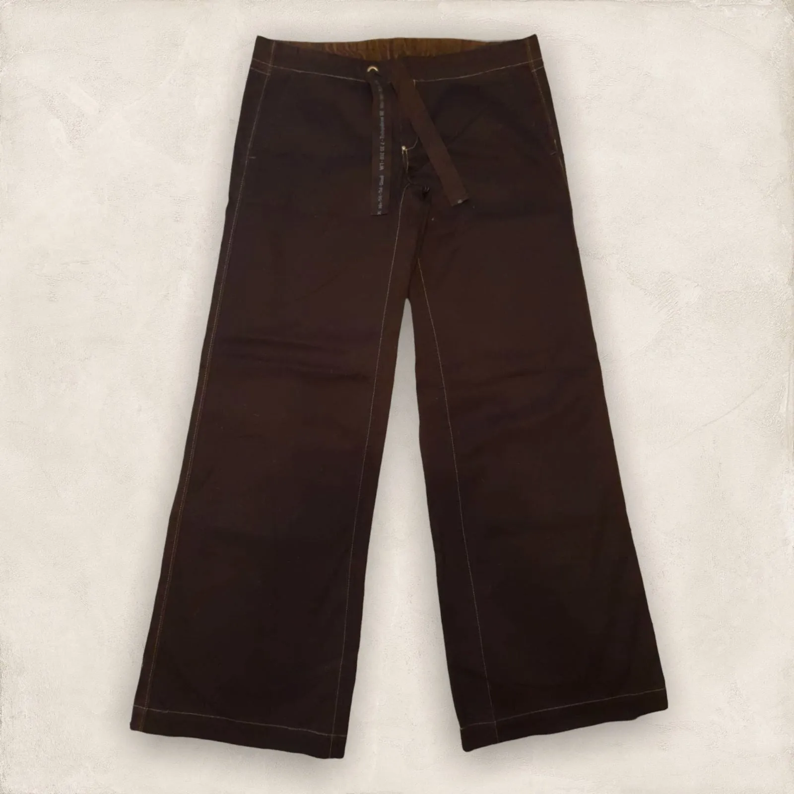 Diesel Deston Pants Brown Cotton Low Rise Flared Work Pants UK 14 US 10 EU 42