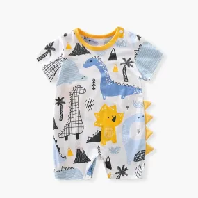 Dinosaur/Elephant Pattern Jumpsuit for Boys