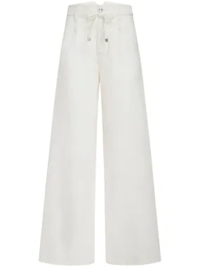 ETRO White Embroidered Cotton Pants - SS24 Women's Fashion