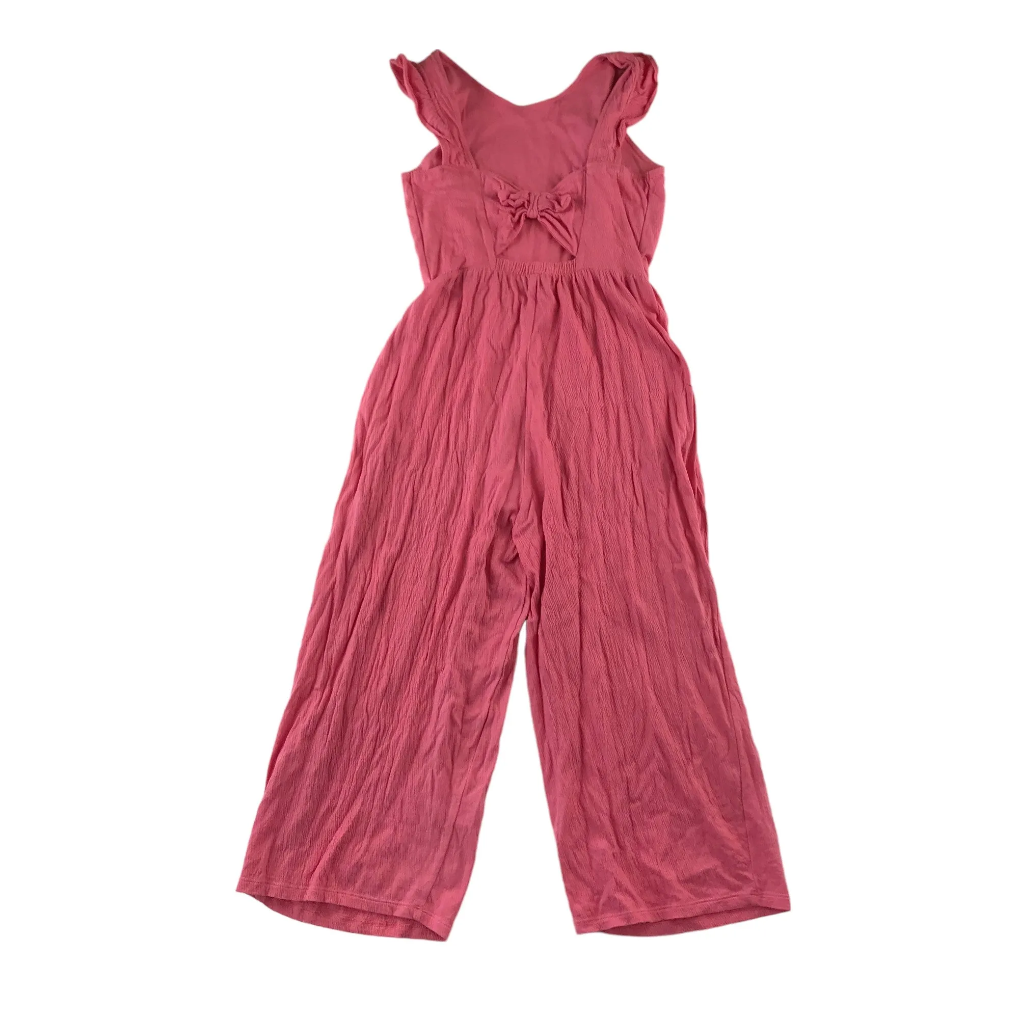 F&F jumpsuit 11-12 years pink sleeveless frill detailed