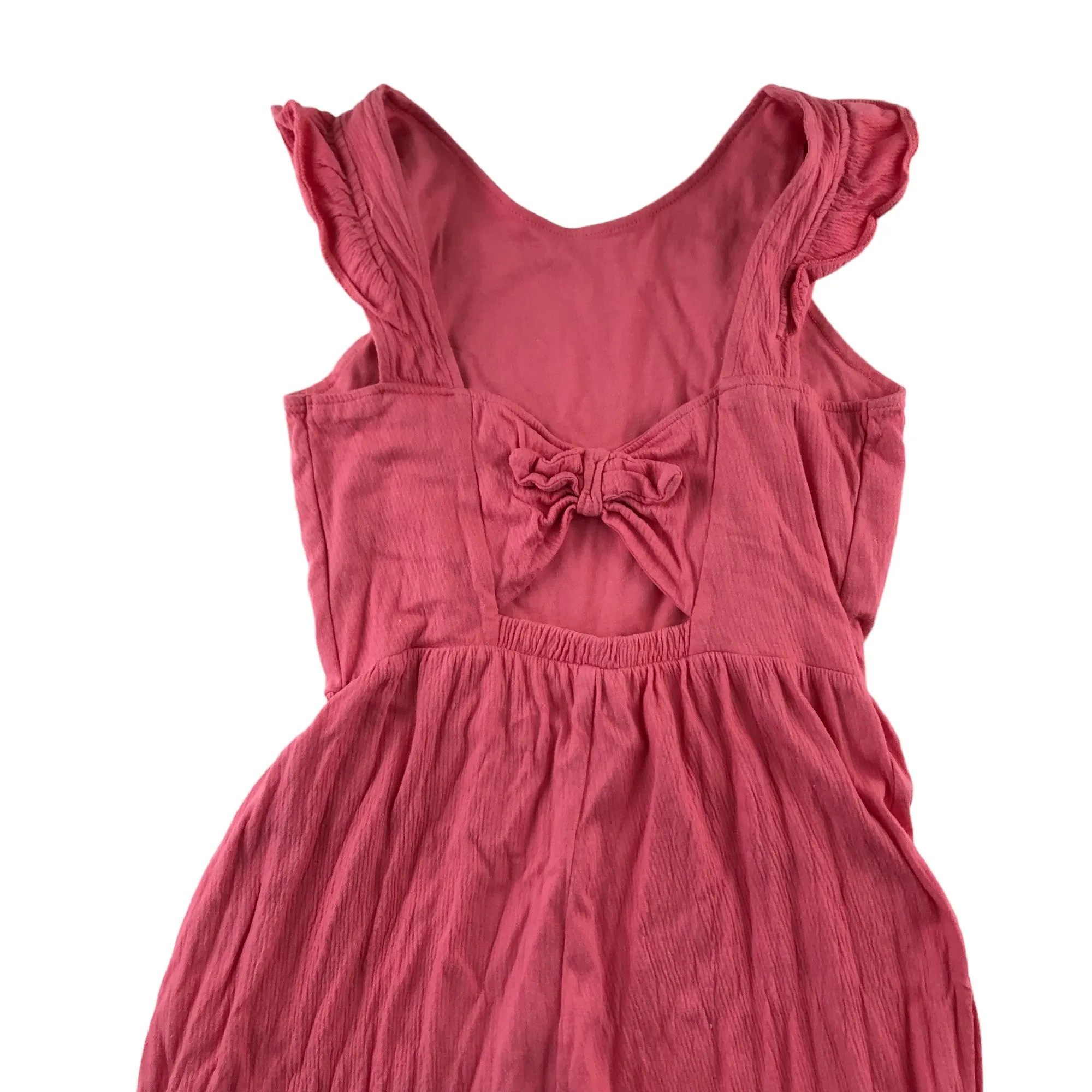 F&F jumpsuit 11-12 years pink sleeveless frill detailed