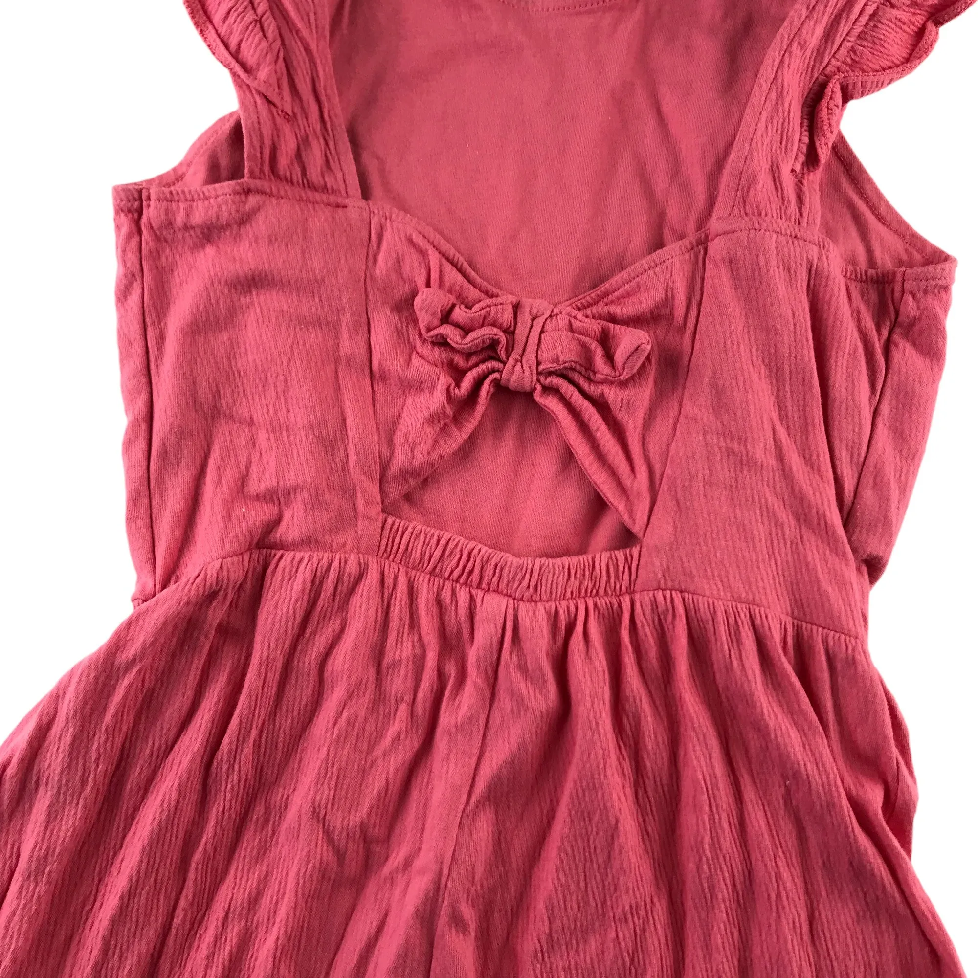 F&F jumpsuit 11-12 years pink sleeveless frill detailed