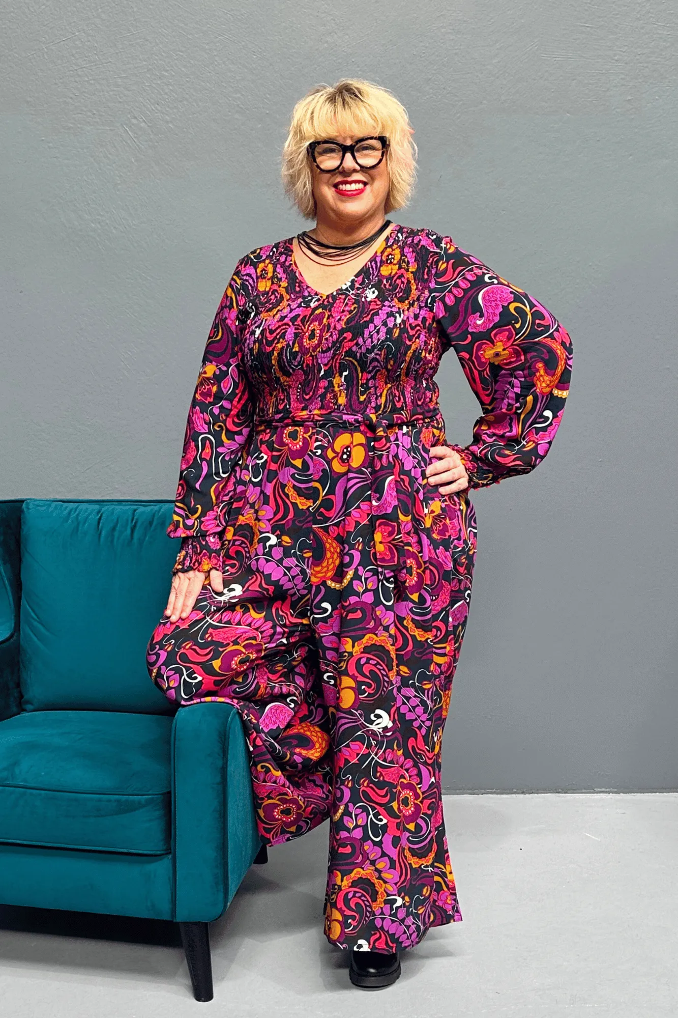 'FEARLESS' Jumpsuit - Abstract Floral Print