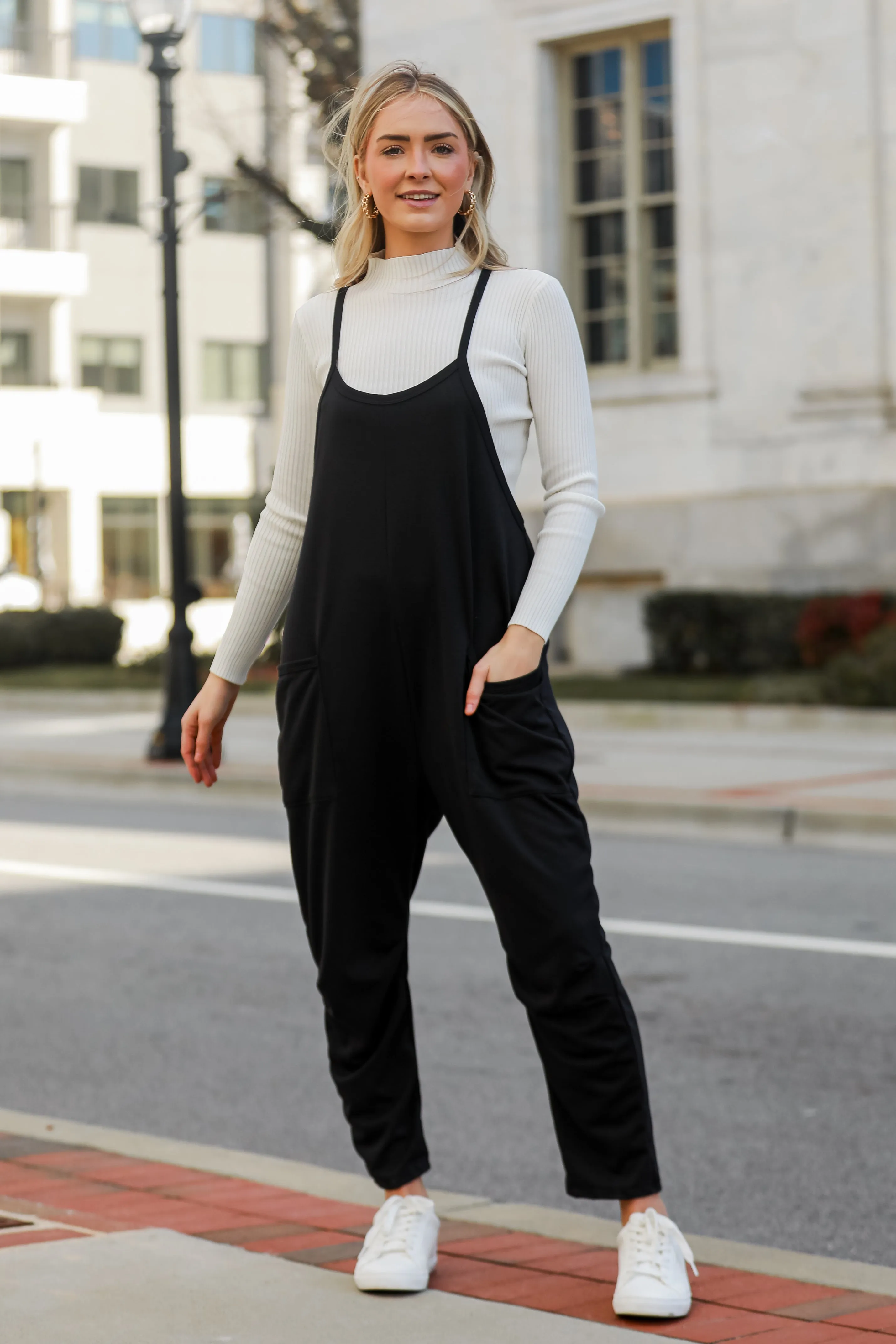 FINAL SALE - Modern Possibilities Black Jumpsuit