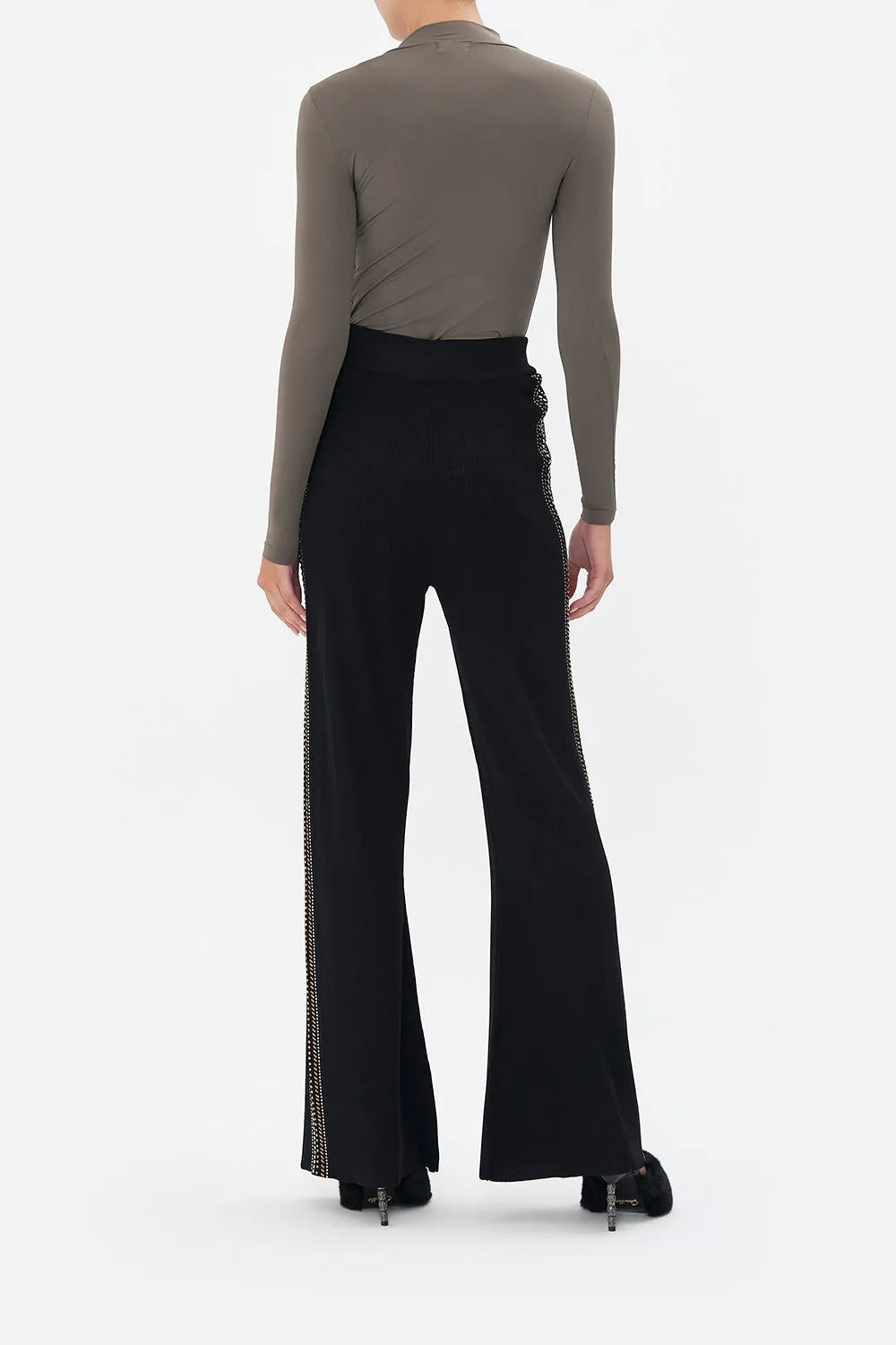 FLARED JACQUARD KNIT PANT DANCE WITH DUENDE