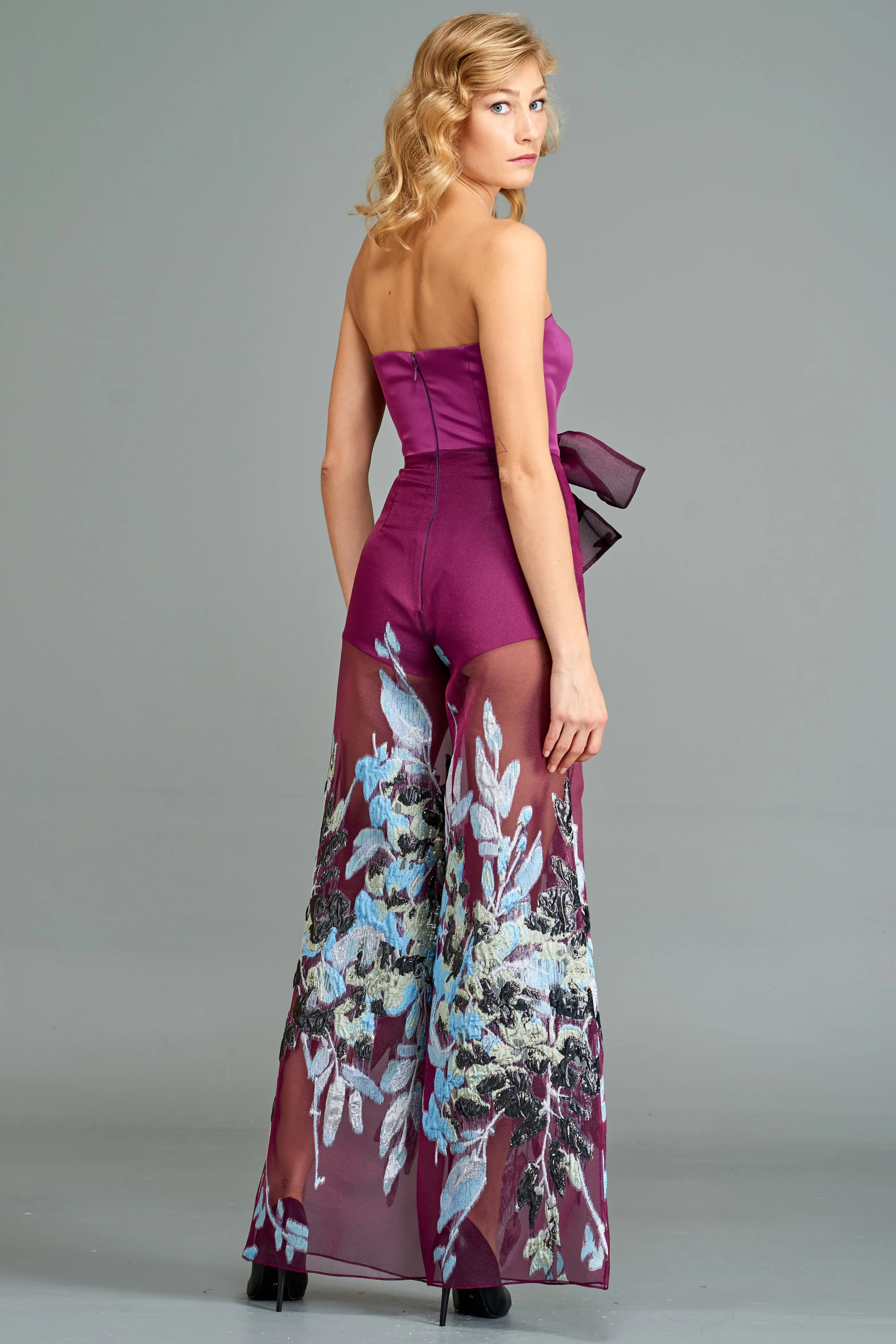 Floral Jacquard Jumpsuit