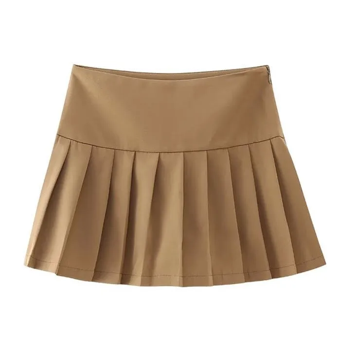 Genny Pleated Mini Shorts/Skirts - 2 Colors