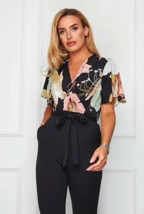 GIRL IN MIND DENISE ANGEL FLOWER JUMPSUIT