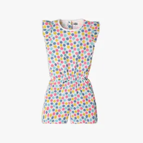 Girl's Regular Fit Printed Jumpsuit