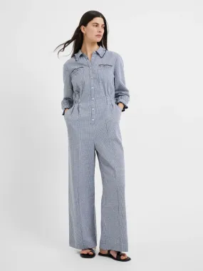 Great Plains Salerno Gingham Jumpsuit Summer Navy White