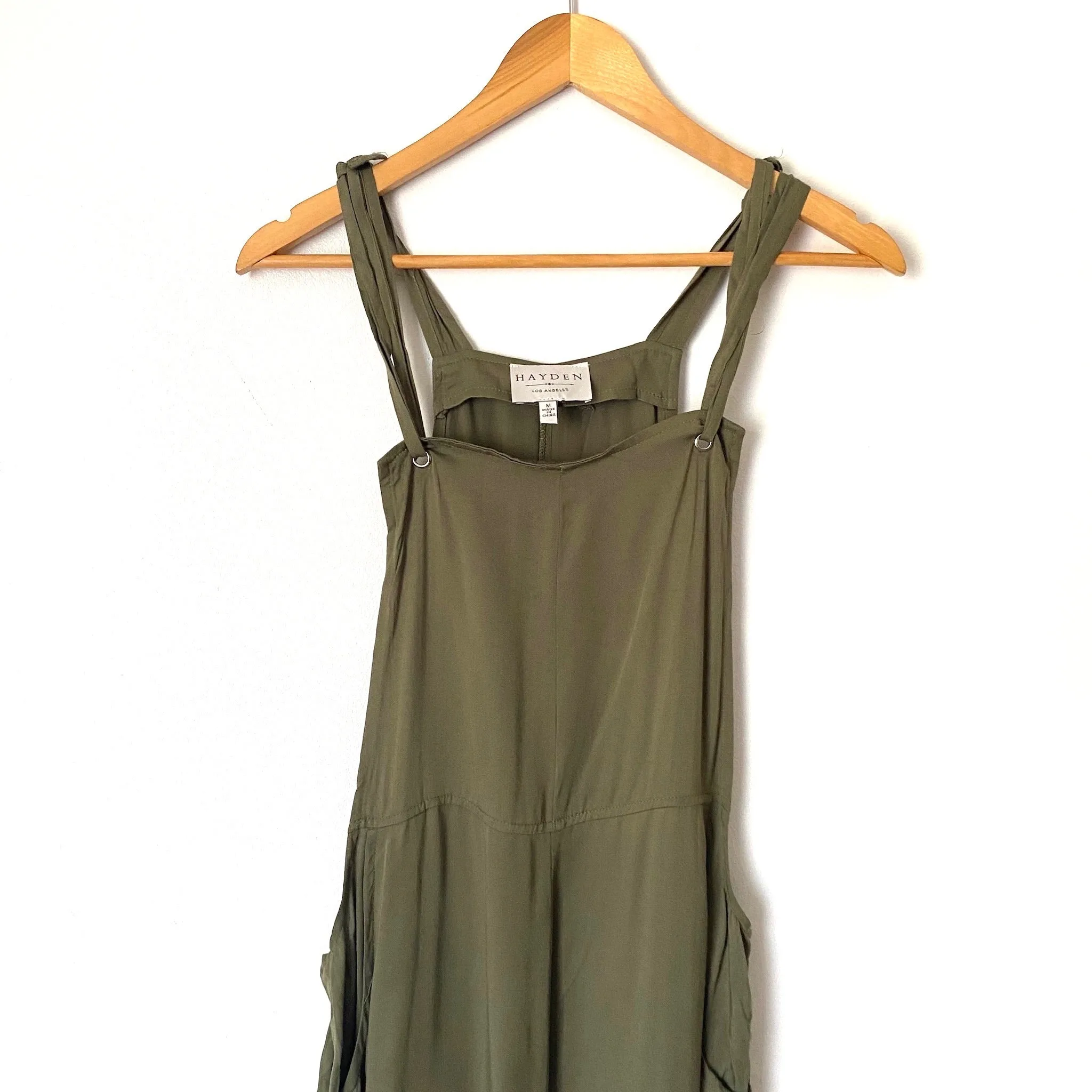 Hayden Green Tie Strap Jumpsuit - Size M