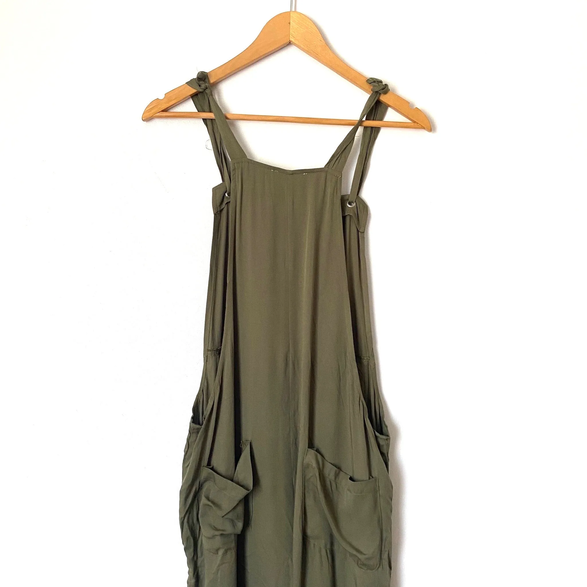 Hayden Green Tie Strap Jumpsuit - Size M