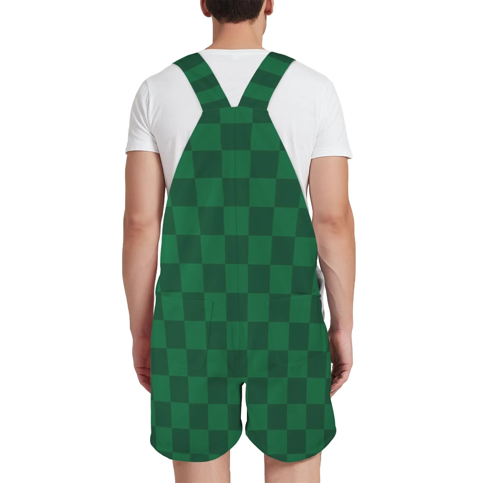 Holiday Checkers Unisex Shorts Suspender Jumpsuit (Model L78)