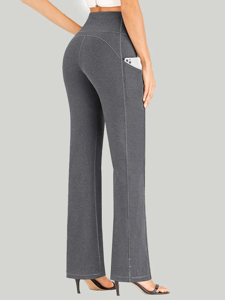 IUGA Tummy Control Bootcut Yoga Pants with Pockets