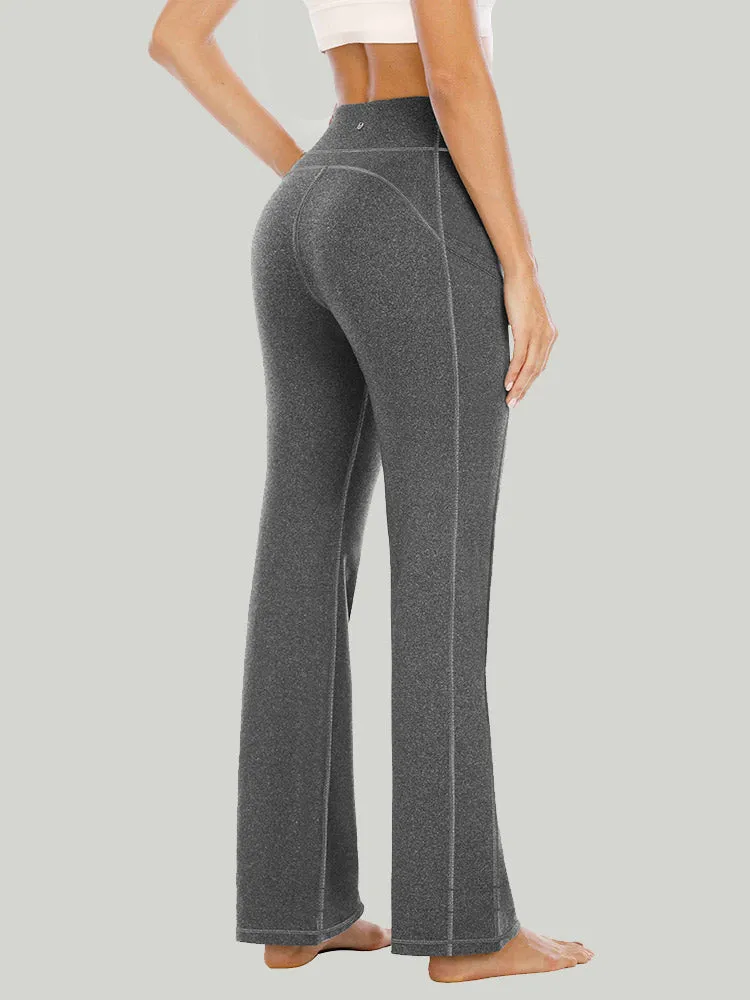 IUGA Tummy Control Bootcut Yoga Pants with Pockets